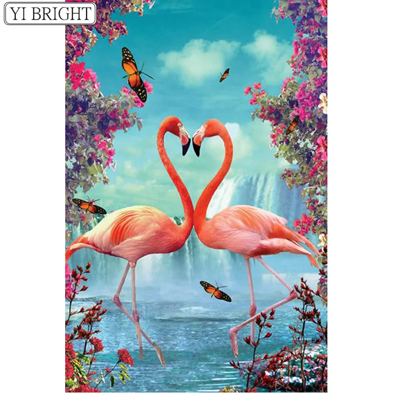 

Full Square Diamond Mosaic Animal Diamond Embroidery Flamingos Diamond Painting Cross Stitch Rhinestones Pattern XY1