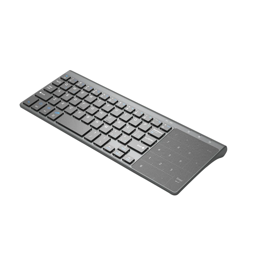 

2.4G Wireless Mini Keyboard with Touchpad and Numpad for Windows PC,Laptop,Ios pad,Smart TV,HTPC IPTV,Android Box