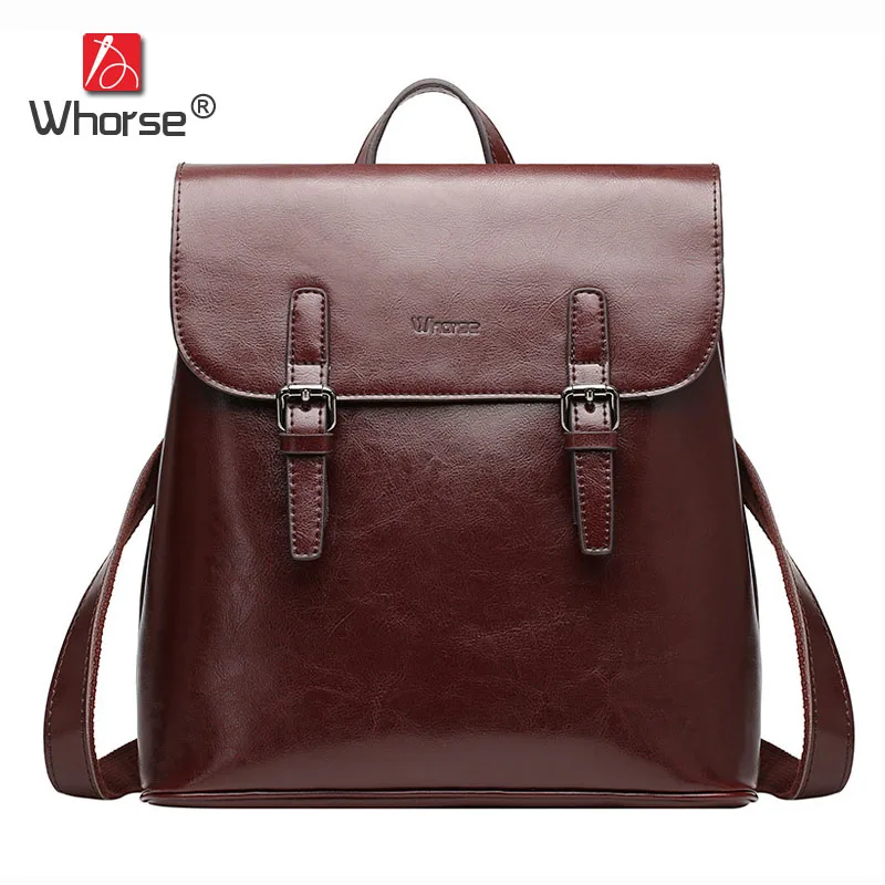 

Vintage Large Capacity Genuine Leather Women Backpack School Bags Ladies Casual Backpacks High Quality Black Coffee Brown W07870