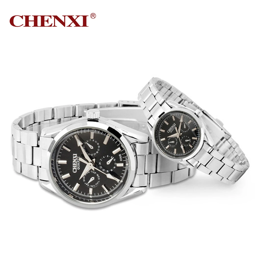 CHENXI любителей повседневные часы для женщин мужчин Серебряный Спорт наручные лучший бренд класса люкс Женский Мужской часы