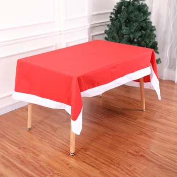 

Christmas Table Cloth Red 1320x2080mm Wedding Birthday Party Table Cover Rectangle Desk Cloth Covers Party Banquet Supplies