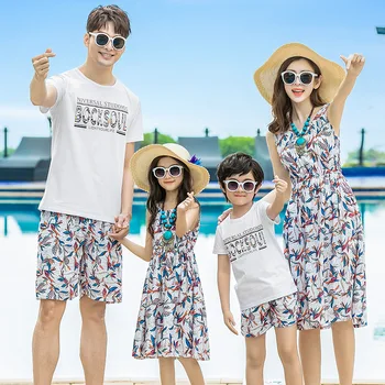 

Mama Bebes Mother Daughter Dresses Party Evening Elegant Family Wedding Clothes Big Brother Little Sister Look Twins Clothing