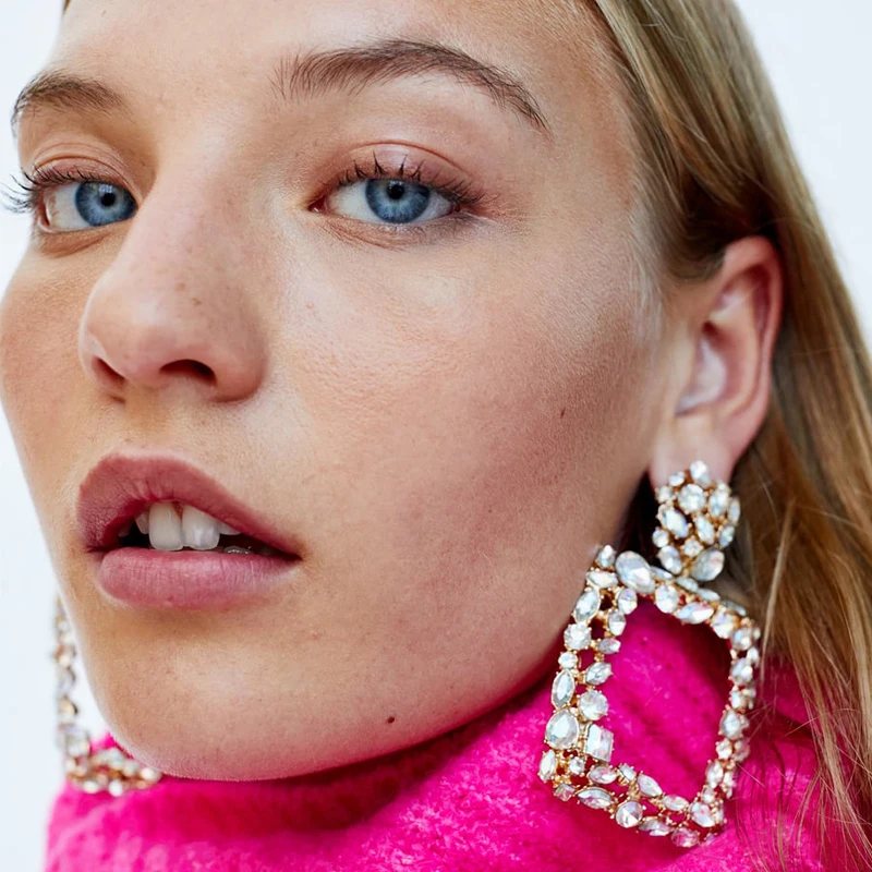 Girlgo красочные прямоугольные висячие серьги ZA для женщин элегантные