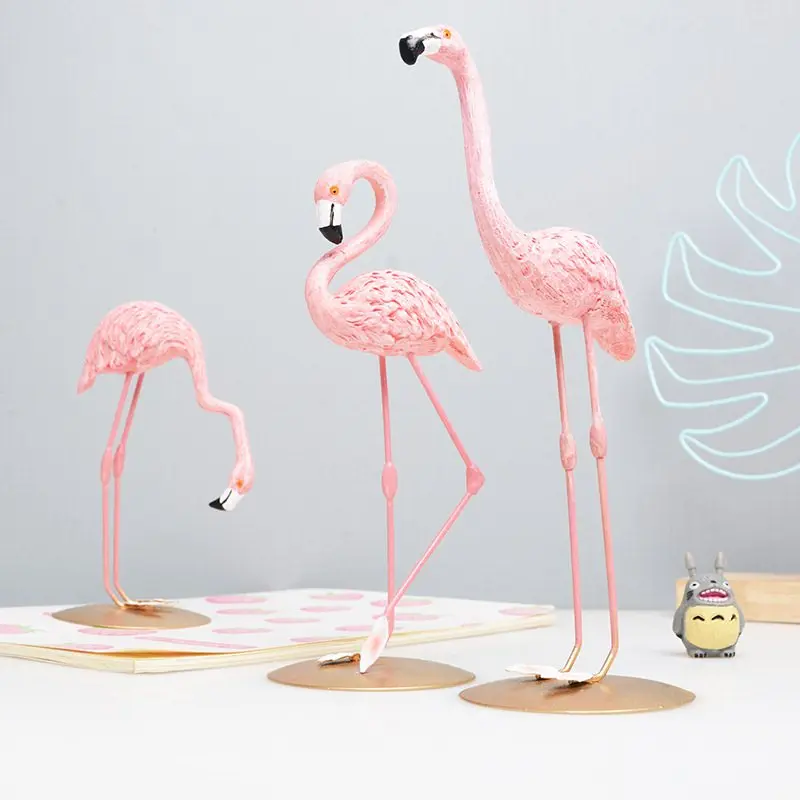 

3 Stylesflamingo Sculpture Ornament Resin European-style Courtyard Garden and Living Room Home Decoration Accessories