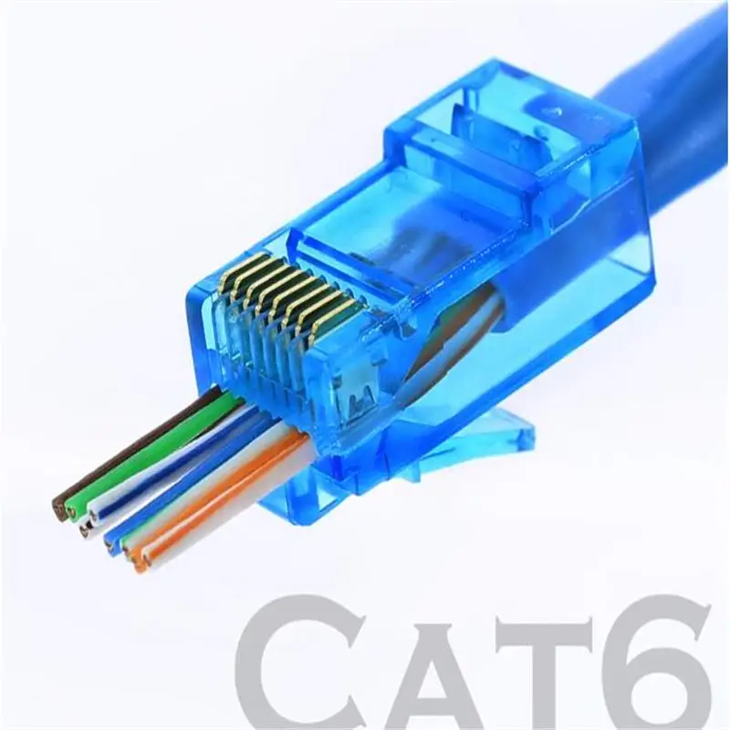 

RJ45 connector cat5e Cat6 network connector 8P8C unshielded modular rj45 plugs utp terminals have hole HY1525