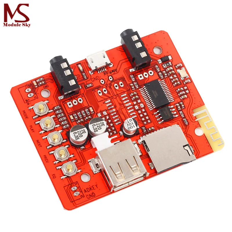 

5V Wifi Wireless Bluetooth Audio Receiver Board Module For Automotive Audio With Stereo Amplifier Headphone USB Adapter Module