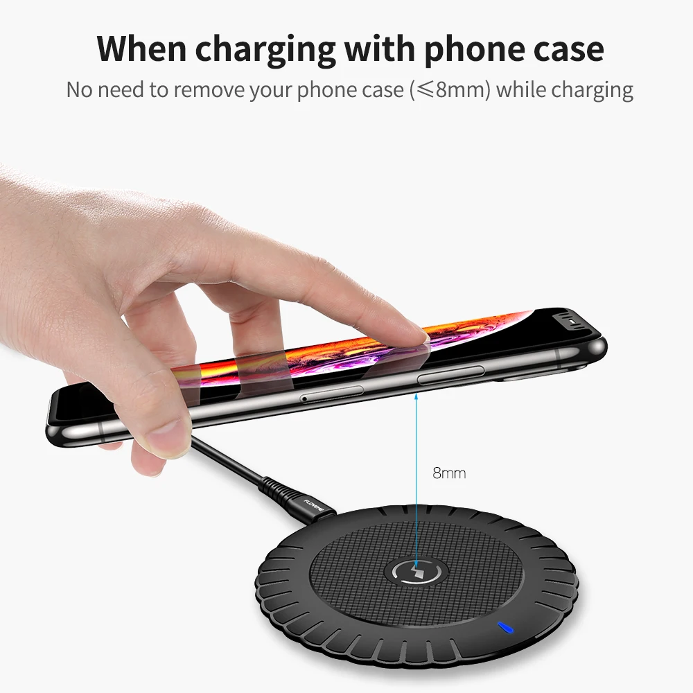 FLOVEME Qi Wireless Charger For Samsung 10w Fast Charger Wireless Charging Pad For Iphone Xiaomi Mi Huawei Wireless Mobile Phone