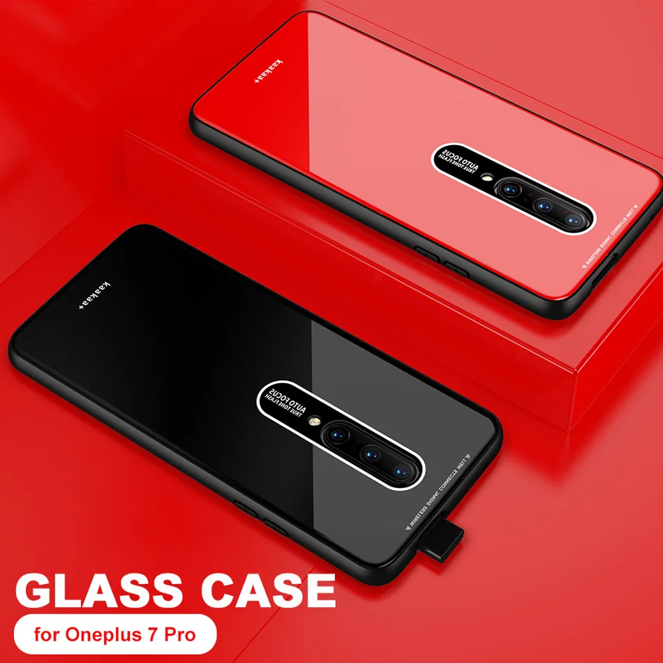 

OnePlus 7 Leica Lens Tempered Glass Case For OnePlus 7 Pro Luxury Glitter Silicone TPU Frame Hard Full Back Cover for 1+7 Pro