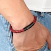 XQNI – Bracelet en cuir pour hommes, nouveau Style classique, Simple, noir, bouton en acier inoxydable, accessoires neutres, bijoux tissés à la main, cadeaux ► Photo 3/6