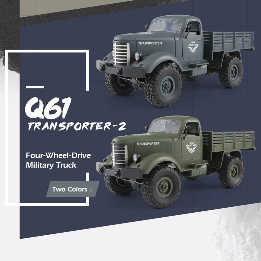 

JJRC 1:16 Q61 RC Machine 2.4G Remote Control 4 Wheel Drive Tracked Off-Road Military RC Truck Electric Toy for Children