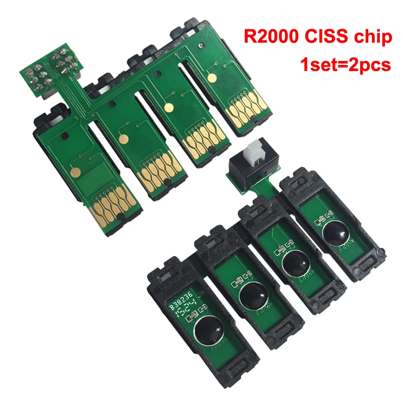 8 colors ARC Chips For EPSON Photo R2000 Refillable Ink Cartridge CISS