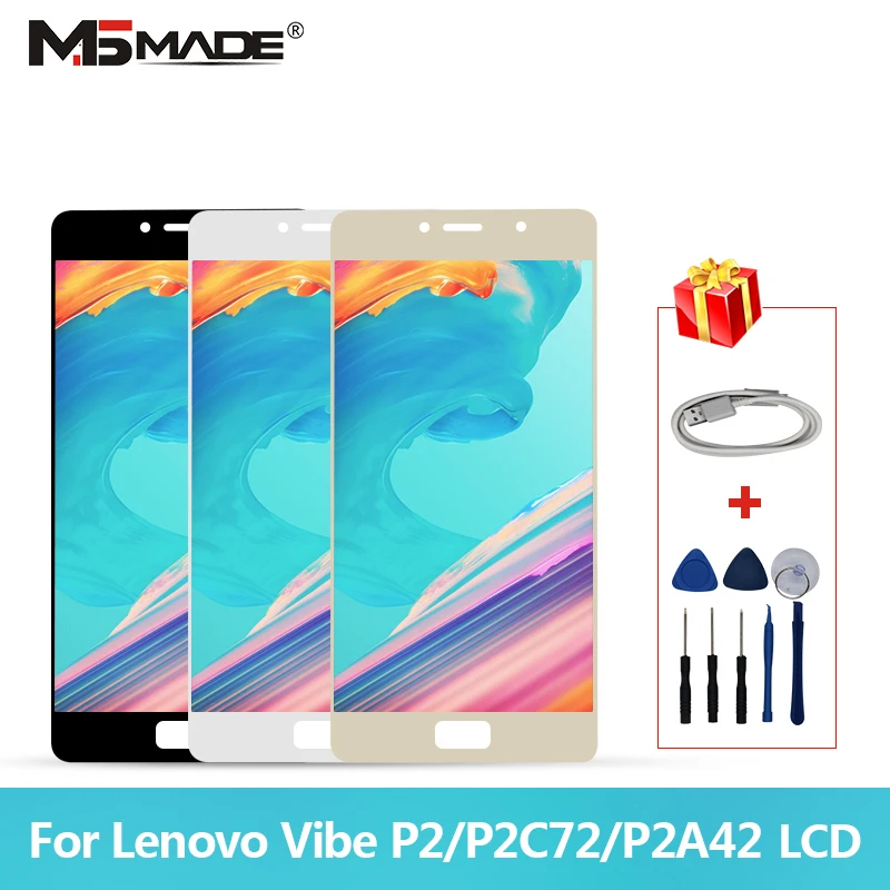 

5.5" Original For Lenovo Vibe P2 LCD Display Touch Screen Digitizer With Frame For Lenovo P2 P2c72 P2a42 Display Assembly Parts