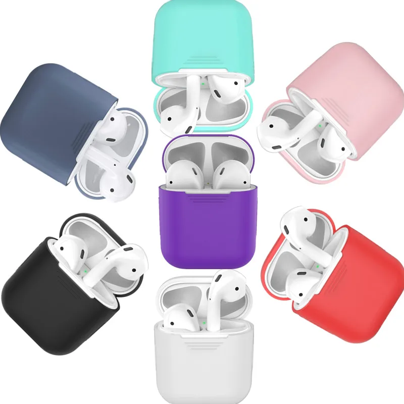 

New Soft Silicone Case For Apple Airpods Shockproof Cover For Apple AirPods Earphone Cases Ultra Thin Air Pods Protector Case
