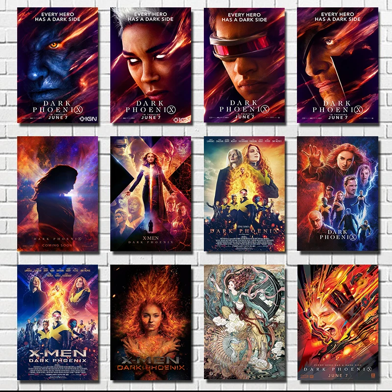 

X-Men Dark Phoenix Hot Movie Art Painting high-definition Coated paper printing Room Children's room wall art painting