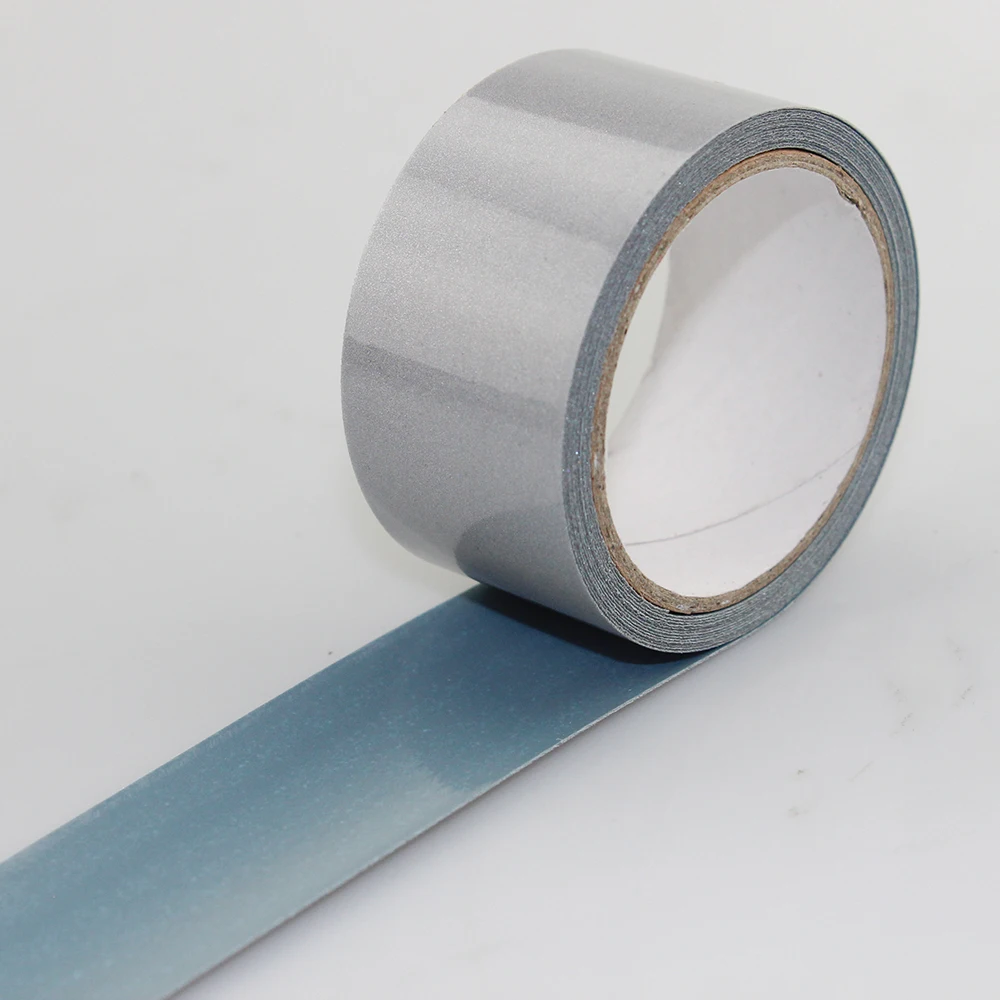 

25mm(W) Reflective Heat Transfer Film Ironing Reflective Tape Elastic Reflective Fabric Material Iron On Clothes