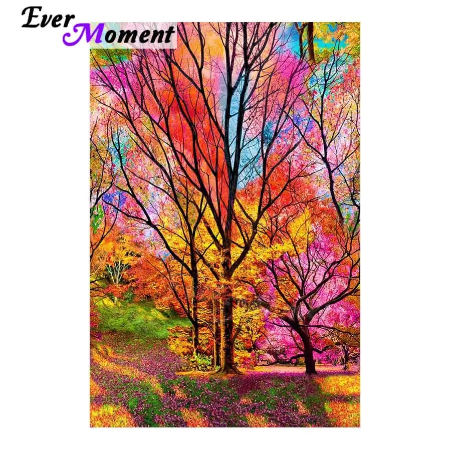 

Ever Moment Diamond Painting Colorful Tree Handmade Full Square Drill Picture Of Rhinestone Diamond Embroidery 5D DIY 3F015