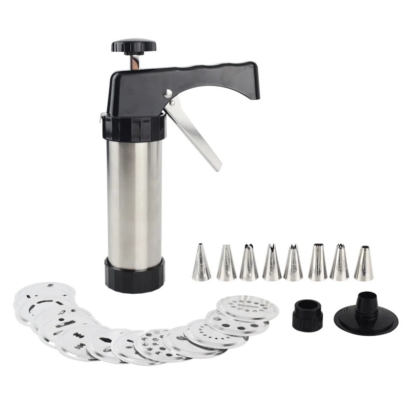 Achat Kit de presse à biscuits pistolet Machine à biscuits décoration de gâteau 13 moules de presse et 8 buses de tuyauterie de pâtisserie outil à biscuits fabricant de biscuits