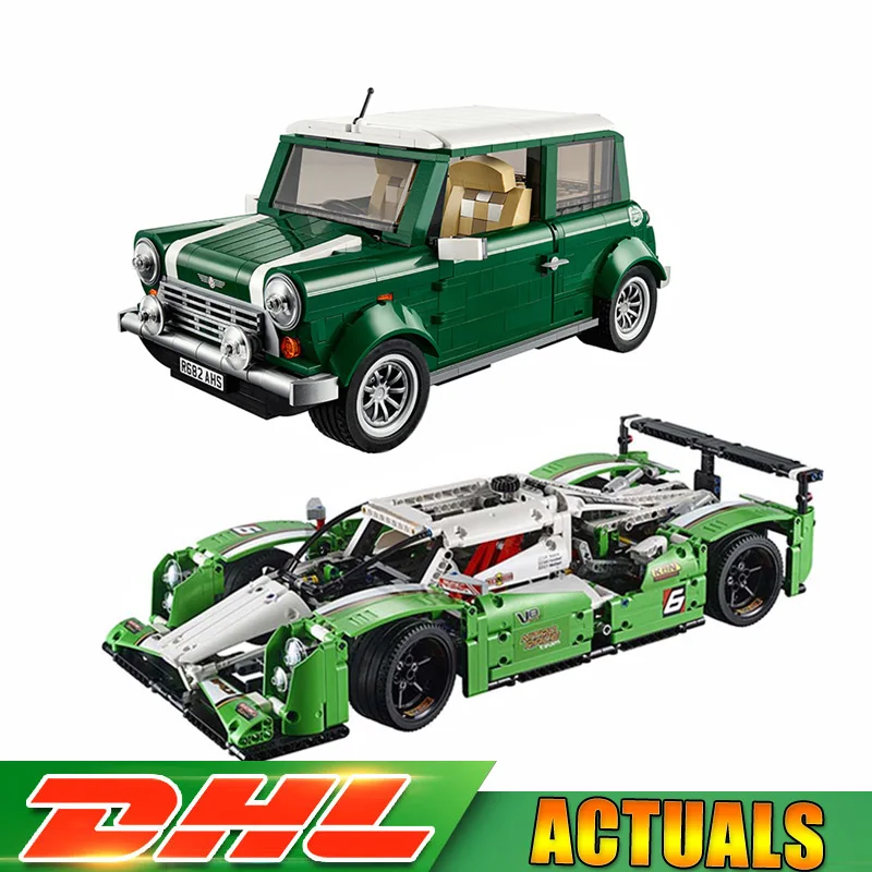 

Lepin 20003 24 Hours Race Car + 21002 MINI Cooper Technic Model Building Blocks Bricks Toys Compatible LegoINGlys 42039 10242
