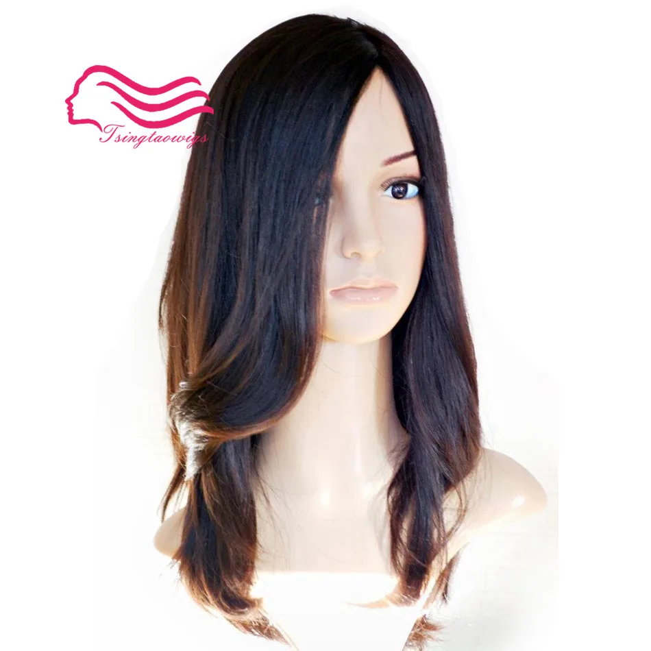 Small Layer Style Finest European Virgin Hair Slight Wave Jewish Wig , Silk Top Kosher Wig Best