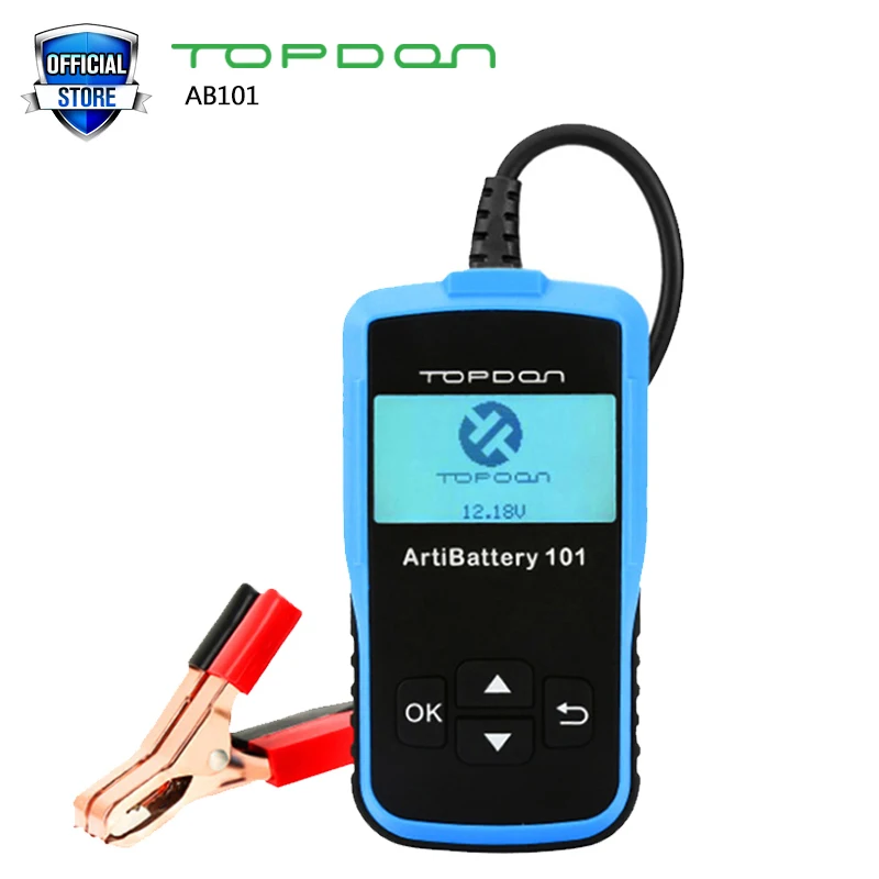 

Car Battery Tester 16V DC Digital Battery Analyzer Cranking/Charging Tester TOPDON AB101 Battery Checker auto diagnostic tool