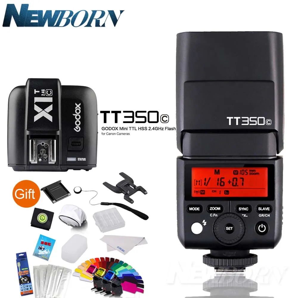 GODOX TT350C Вспышка Speedlite 2 4G TTL GN36 Беспроводная система X + X1T C передатчик вспышки Для