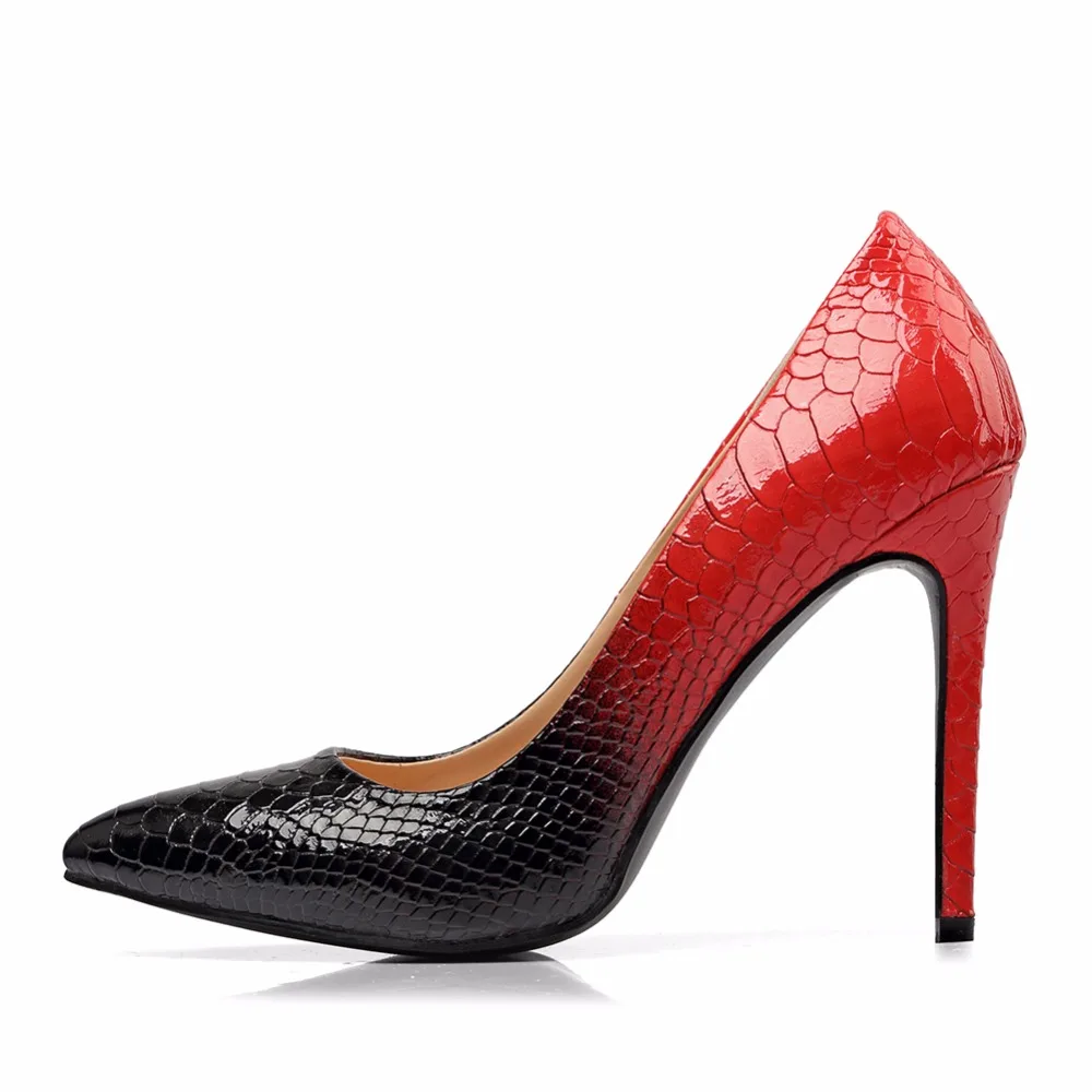 women high heel pumps pointed toe heels dress shoes black bottom (7)