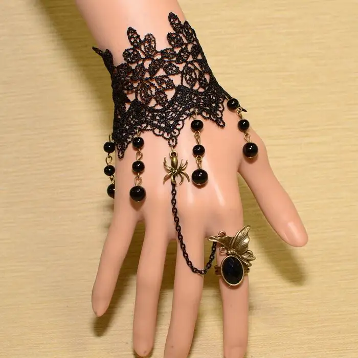 

2019 Fashion Cheap Chain Flower Charm Elegant Bridal Flower Lace Bracelet For Women Free Shipping