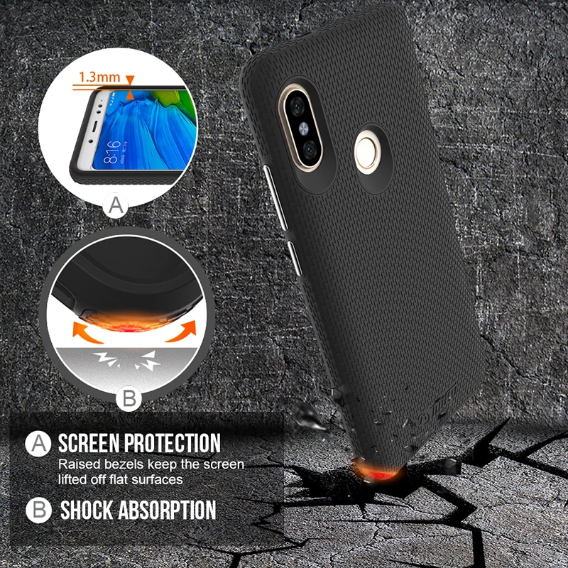 TOIKO X Guard Dual Layer Phone Case for xiaomi Redmi Note 5 Pro Note 5 Global Hard PC Soft TPU Shockproof Protective Armor Cover