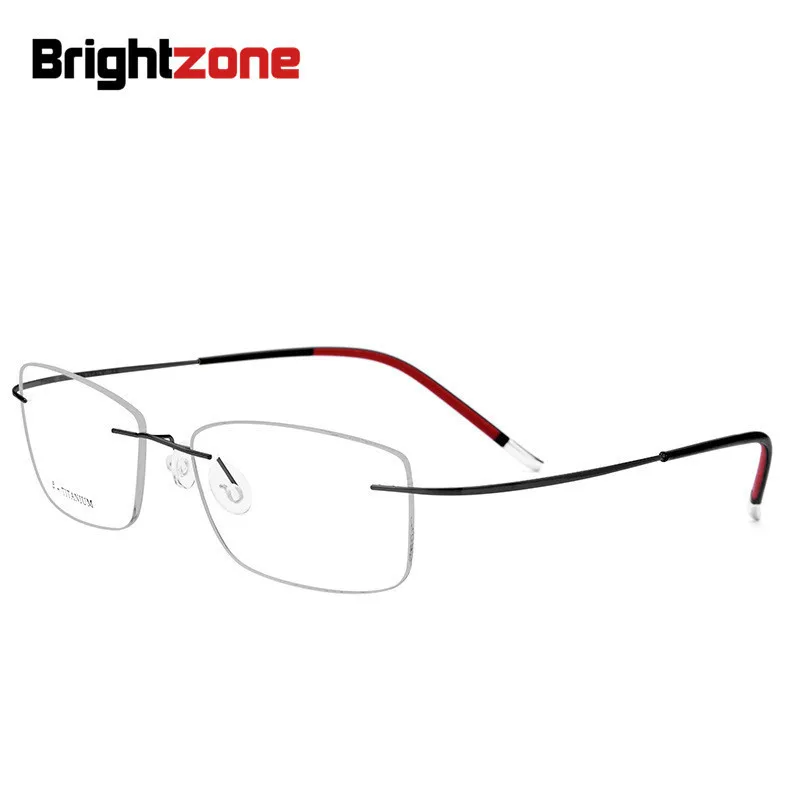 

Brightzone Hot Sell B-Titanium IP Plating Exceed Light Pure Titanium Spectacle Prescription Eye Glasses Frame Myopia Oculos