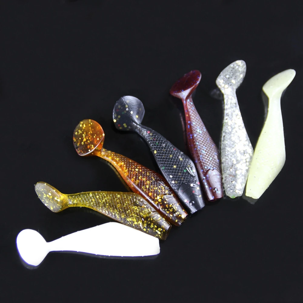 Spinpoler 50pcsLot Soft Fishing Lure Swimbait 50mm1.6g Magic Lures Carp Fishing Tackle Soft Shad Bait Worm Isca Artificial  (18)