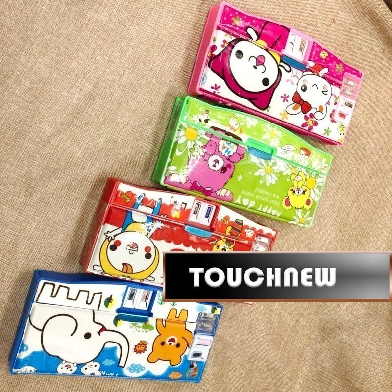 

double faced pencilcase automatic Multifunctional stationery plastic pencil case box school supplies material escolar