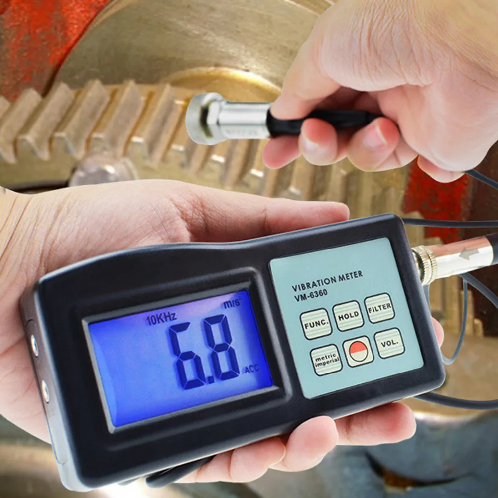 Digital Vibration Meter 10Hz10kHz Measures Acceleration Velocity