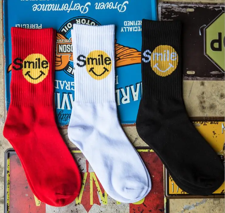 Harajuku Skateboard Smiley Socks Luxury 3 pairs Hipster Pop Streetwear