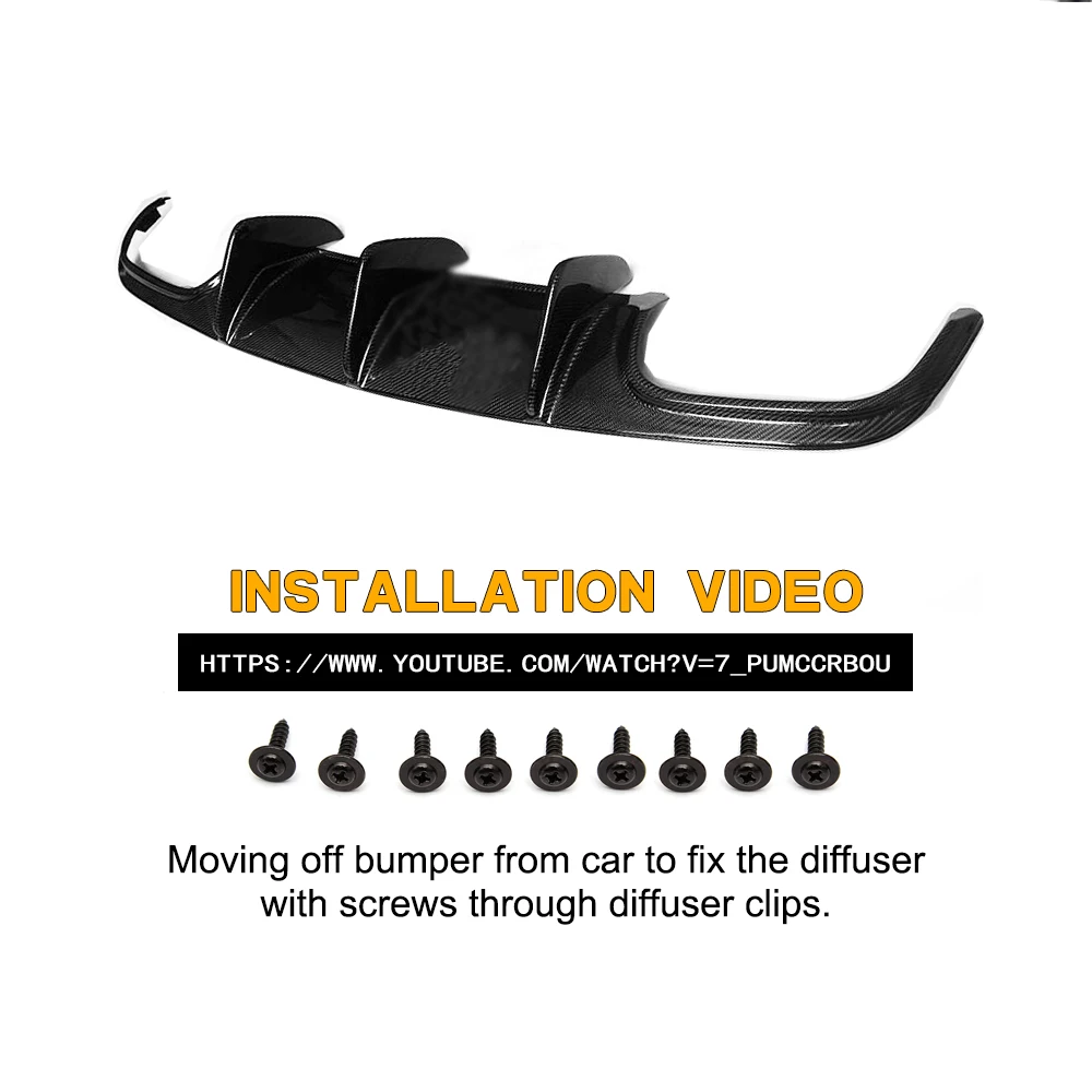 Difusor trasero para Mercedes-Benz W204 C63 AMG 4 puerta solo 2009-2011 A estilo fibra de carbono parachoques spoiler