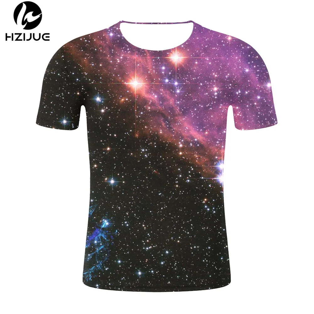 

Drop ship Fashion 3D t shirt Male Loose Streetwear t shirt men Tops Universe stars 3d Print Men's t-shirt Summer New t shirts