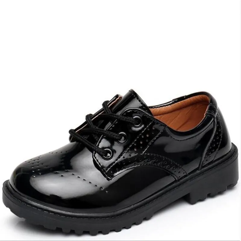 Новинка; детская кожаная обувь; цвет черный, белый; Школьная обувь для выступлений; обувь для мальчиков в британском стиле; повседневная детская обувь для малышей; 02A