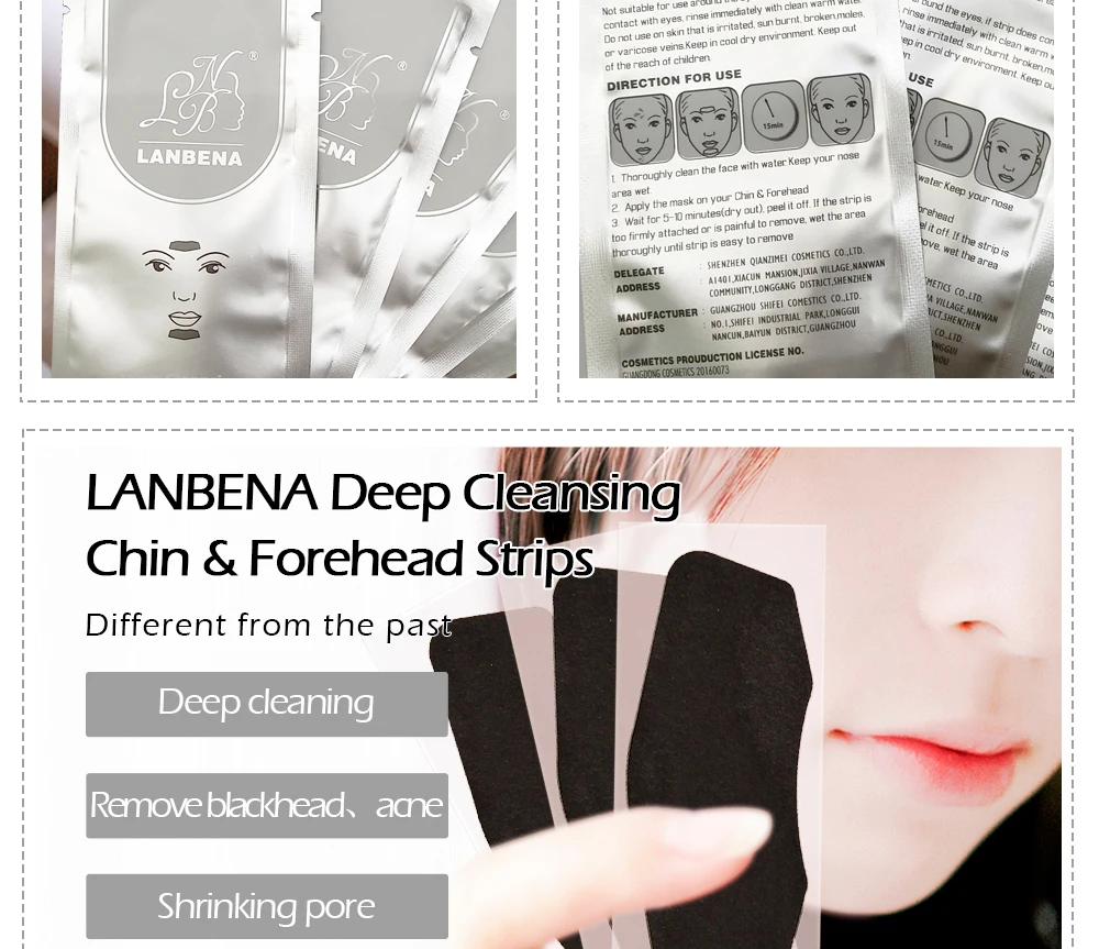 LANBENA, маска для удаления черных точек на подбородке, черная маска, маска для удаления угрей, маска для лица, лечение акне, контроль жирности, уход за кожей, 5 шт