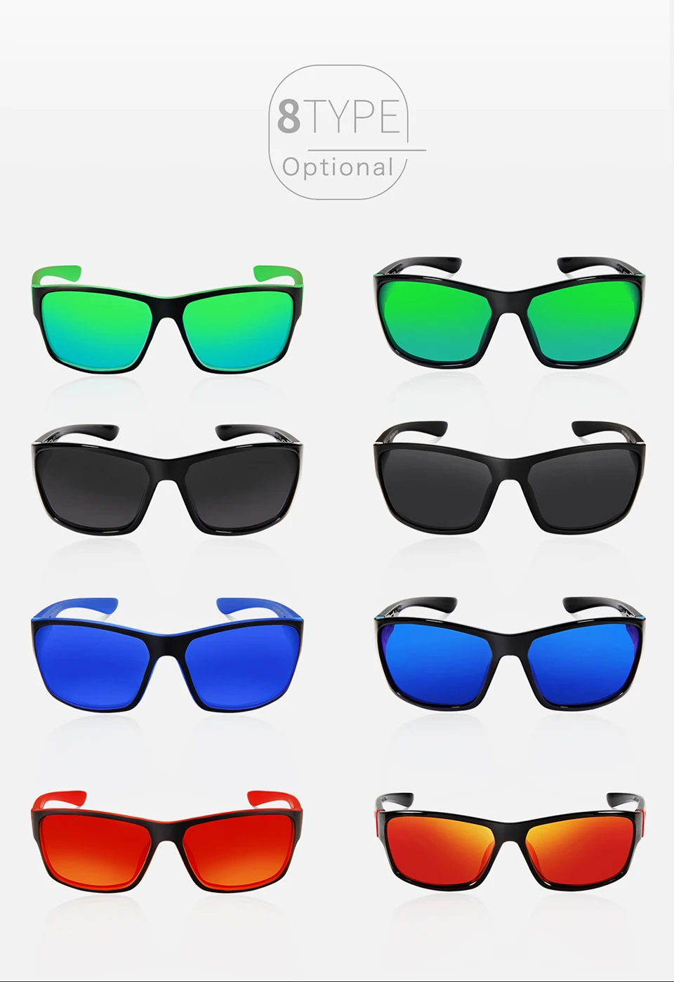 QUESHARK TR90 квадратная оправа HD поляризованные солнцезащитные очки для рыбалки, очки для велоспорта для мужчин и женщин, спортивные, для пешего туризма, бега, гольфа