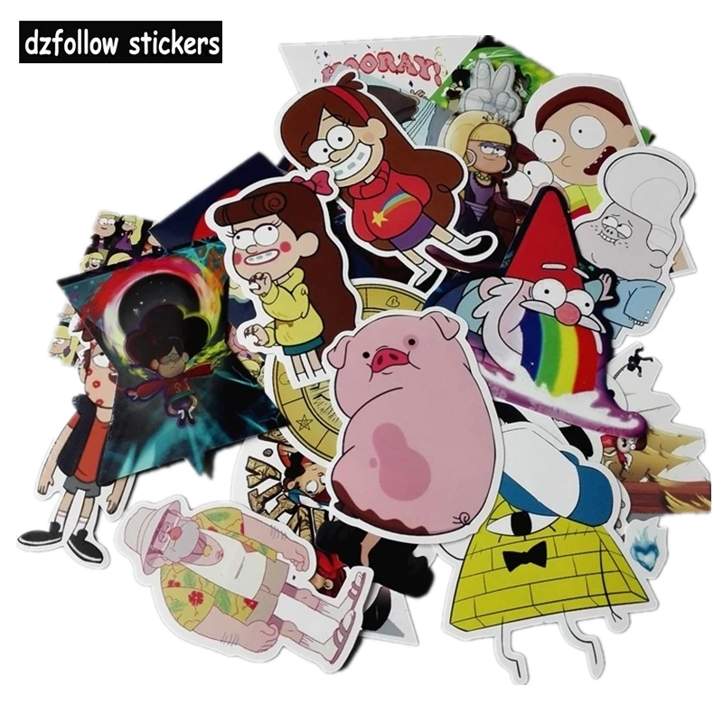 25Pcs lot Funny Anime Gravity Falls Sticker For Car Laptop Luggage Skateboard Motorcycle Decal Kids Toy