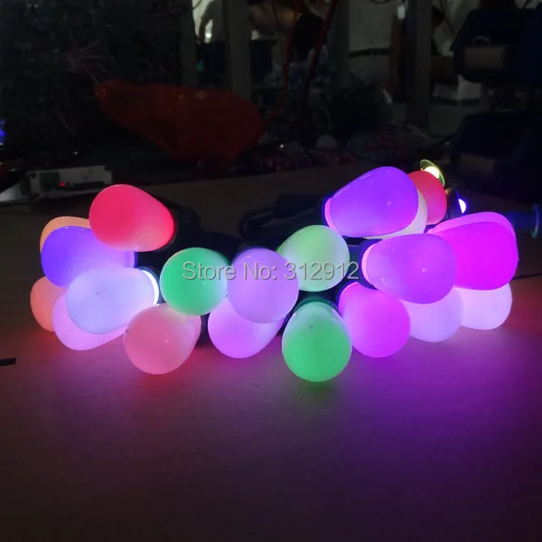 50 узлов адресно-rgb S14 DC12V WS2811 LED Рождество свет строка пикселей; 6 дюймов (15 см) провода интервал; все зеленый провод; IP68