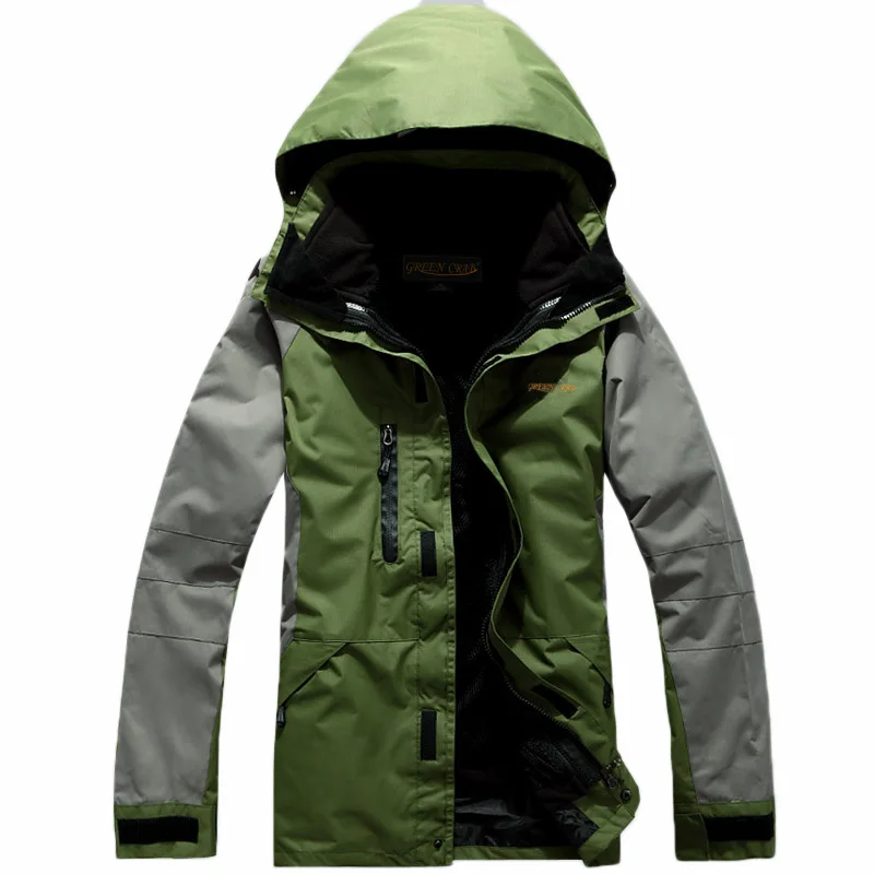 

2018 Winter Outdoor Sport Ski Hiking Waterproof Jacket Men Camping Windbreaker Jaqueta Masculina 3 In 1 Coat Fleece Inner Casaco