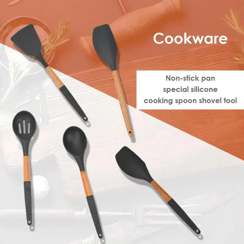 

Silicone Kitchenware Kitchen Spatula Colander Spoon Butter Scraper High Temperature Resistance Cooking Tool Kitchenware 2019