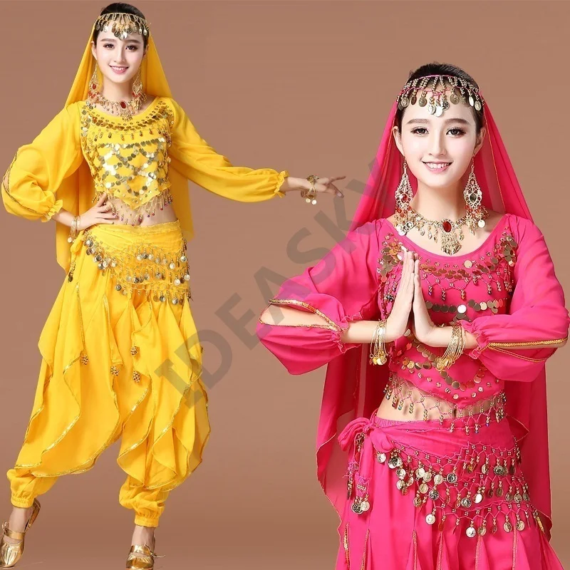 Профессиональный костюм комплект египетского танца живота платье одежда костюм для танца живота боливудские брюки для женщин платья костюмы для взрослых