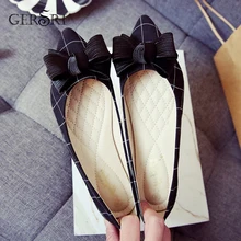 Gersri/большие размеры 33-43; женская обувь на плоской подошве без застежки; балетки-оксфорды на плоской подошве; женские лоферы с бантом; цвет черный, серый; женская обувь