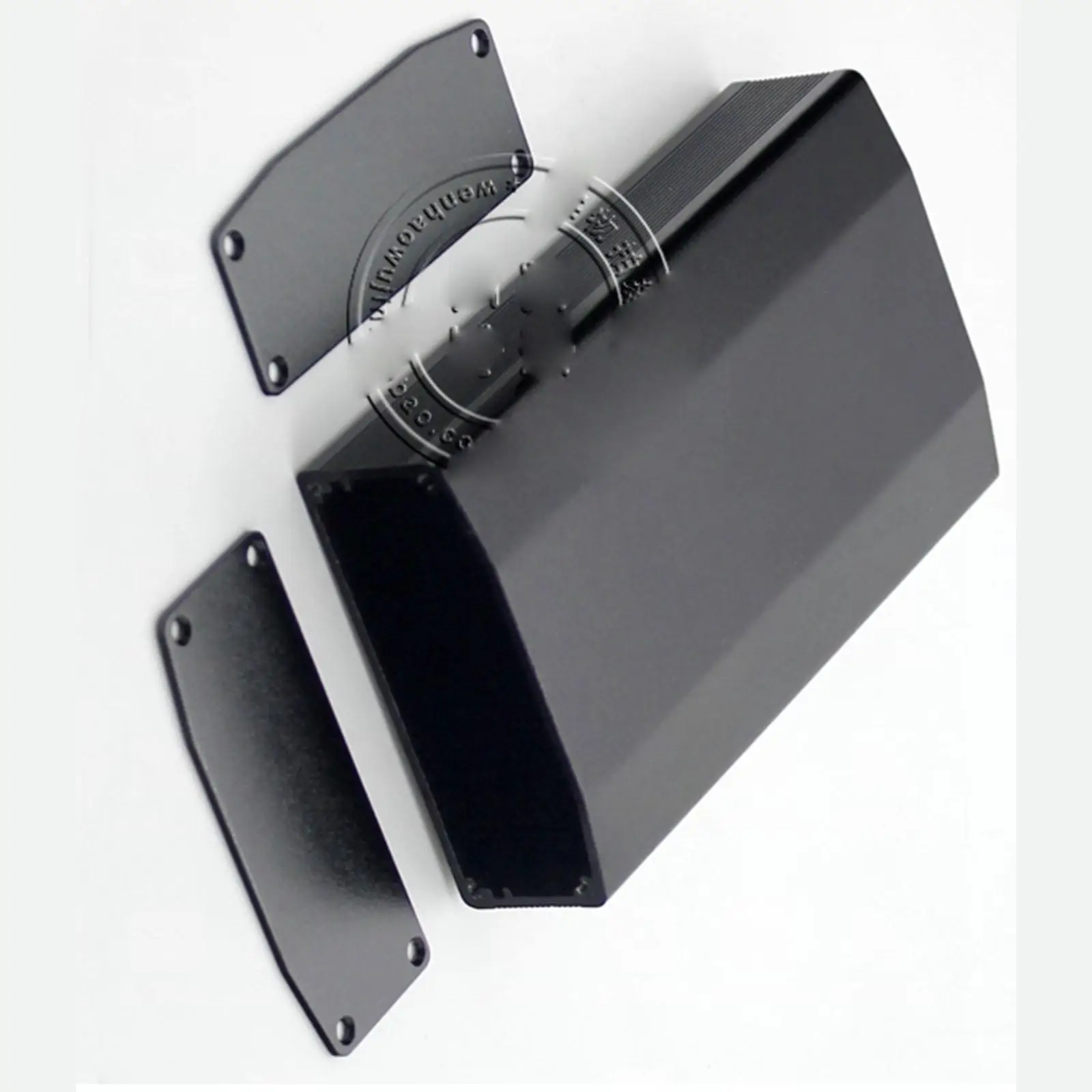 110x64x25.5mm Black Aluminum Enclosure PCB Shell Cooling Box Case DIY Instrument Experimental supplies