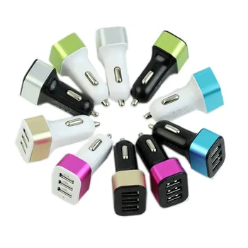 

Hot New Universal 1 Pc Auto Car Charger Adapter 3-USB Ports 5.1A For iPhone6 5S Samsung Note4 S5 HTC LG