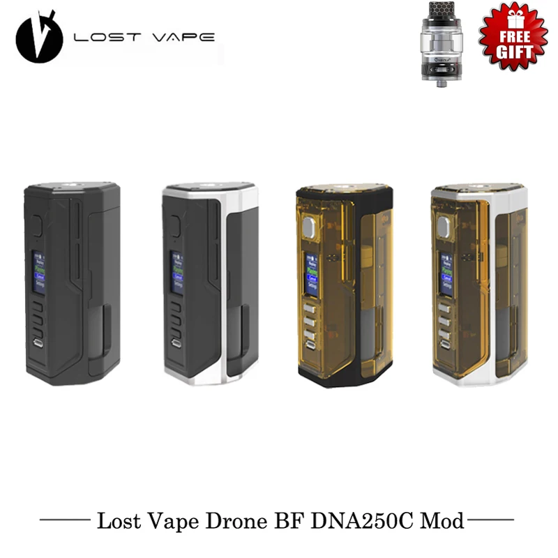 

Upgradable electronic cigarettes Lost Vape LostVape Drone BF DNA250C Box Mod Dual 18650 DNA Chipset 250C Board Vape Vaporizer