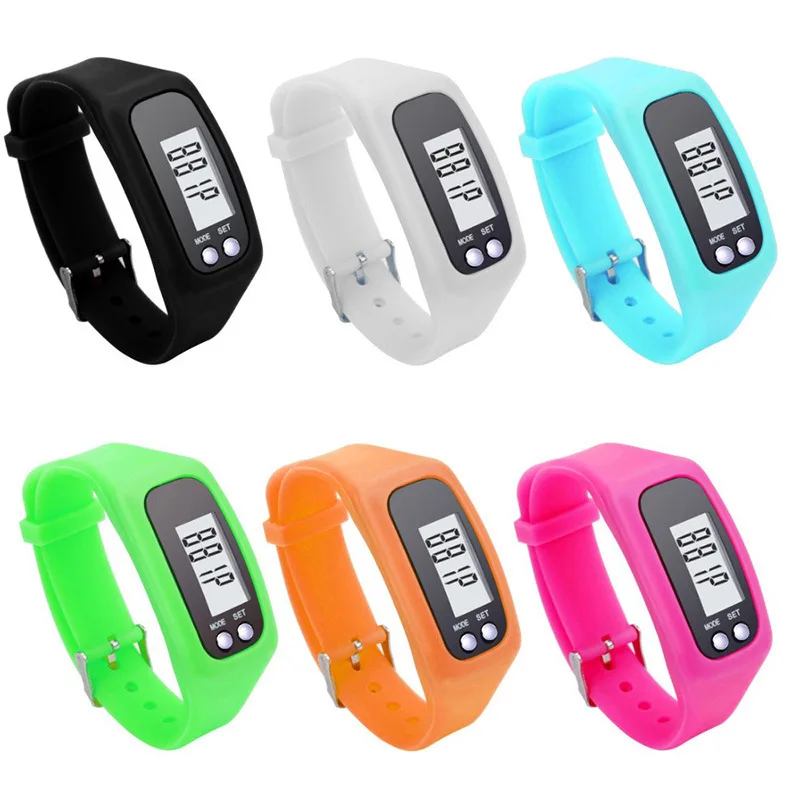 

4 Colors Electronic Waterproof Digital LCD Run Step Pedometer Portable Walking Calorie Counter Distance Pedometers