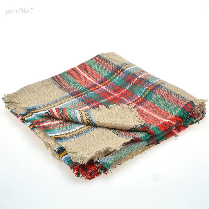 Women Winter Keep Warm Scarf Infinity Blanket Long Shawl Plaid Check font b Tartan b font