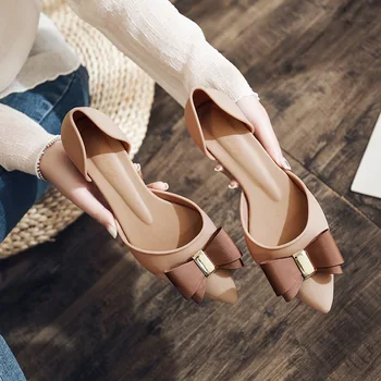 

YALNN Basic Sandalias Mujer Buckle Strap Pointed Toe Dress Bow Womens Shoes Zapatos De Mujer Women Sandals Buckle Shoes Woman